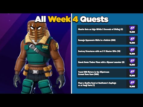 Fortnite All Week 4 Season Quests Guide - Chapter 3 Season 3