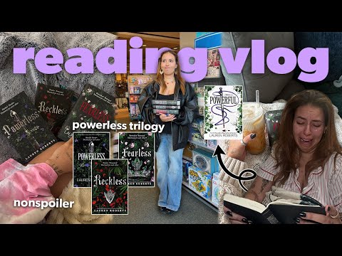Reading a very hyped up booktok series 🦋✨🥀 *the Powerless Trilogy vlog*