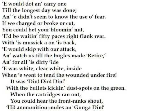 "Gunga Din" by Rudyard Kipling (read by Tom O'Bedlam)