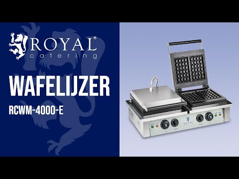 Video - Wafelijzer - 2 x 2.000 watt - rechthoekig