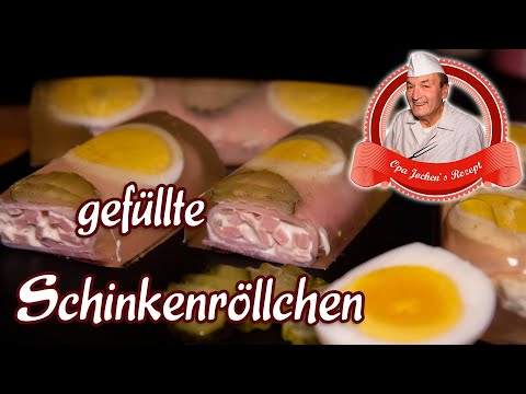 gefüllte Schinkenröllchen selber machen - Opa Jochens Rezept