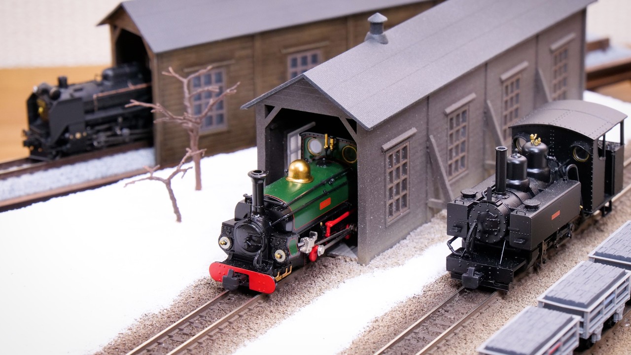 津川洋行の単線木造機関庫 / Nゲージ 鉄道模型