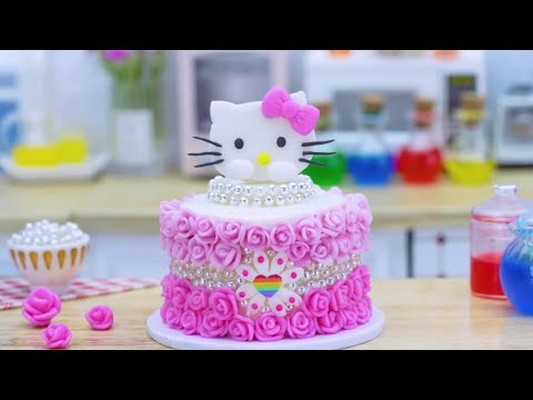 Hello Kitty Birthday Cake Design  Amazing Fondant Cake Ideas By alina mini kitchen