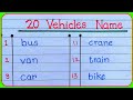 20 Vehicles Name 20 Vehicles Ke Naam Write 20 Vehicles Name Vehicles Name 20 Vehicles Name In Eng