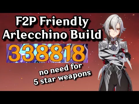 F2P Arlecchino Build! MONSTROUS Damage & Potential! | Genshin Impact