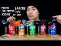 ASMR DRINKING MOST POPULAR SODAS COCA COLA FANTA SPRITE DR PEPPER PEPSI 99 99 SATISFACTION