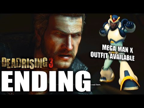 Dead Rising 3 ENDING Chuck Greene After Credit End Final Boss Unlock MEGA MAN X Outfit