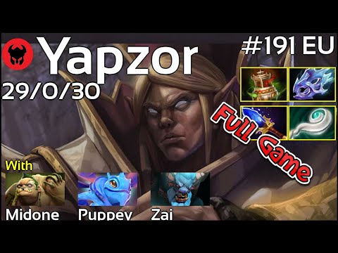 Yapzor [Secret] plays Invoker!!! Dota 2 Full Game 7.22