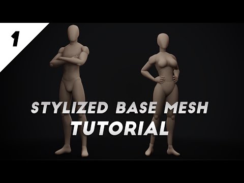 Base Mesh Sculpting Tutorial in Blender 2.8 | Stylized | 1/2