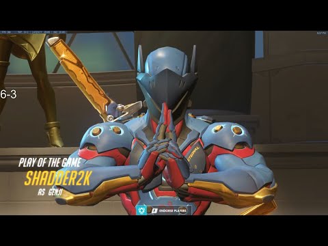 Overwatch Genji God Shadder2k Showing His Gameplay Skills -POTG-