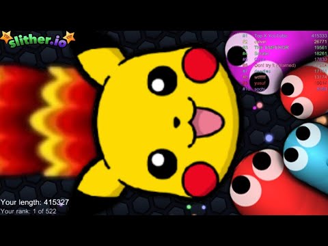 Slither.io A.I Pikachu Vs Hacker Snake - Epic Skin Slitherio Vip Best Gameplay - Infinity Score