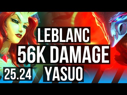 LEBLANC vs YASUO (MID) | 56K damage | EUW Diamond | 25.24