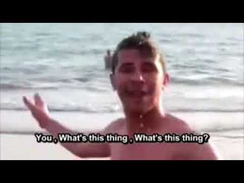 Yemeni man see the beach for the first time