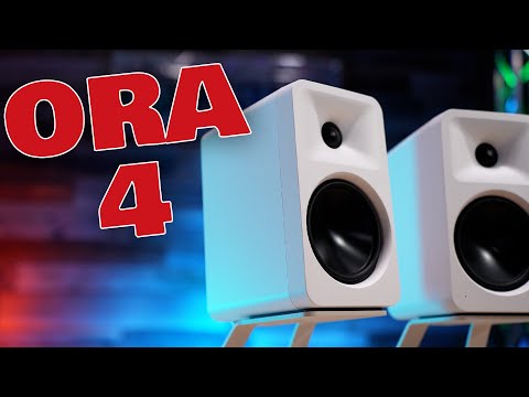 Kanto ORA4 140W Powered Reference Speakers with Bluetooth 5.0 and USB-C Input | 4” Woofers with Deep Bass Extension | Bi-Amplified | 80 Hz Automatic Crossover | Reference Quality Sound | Pair | White video review thumbnail