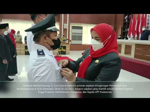 WALIKOTA LANTIK PULUHAN PEJABAT PEMKOT BANDAR LAMPUNG