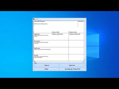 MS Word Teacher Lesson Plan Template Software