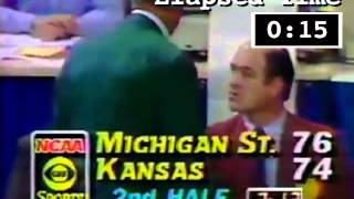 Just how much time was lost at that Kansas-Michigan State game in 1986?