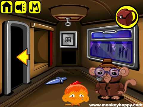 Monkey GO Happy 507 - Monkey detective, clue ,mysteries, evidence theme