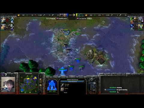 X3-DemoN (HU) vs biko (UD) - WarCraft 3 - What does a human player have to do? - WC3085