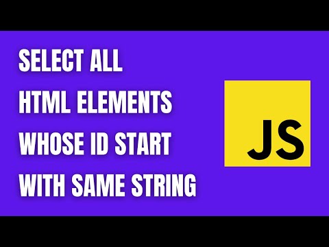 JavaScript Select All HTML Elements Whose ID Start With Same String | HowToCodeSchool.com