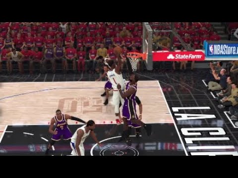 NBA 2k20 My Career EP 35  dunking on LeBron James and Danny Green  game 1 of WCF Slashing Playmaker
