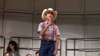 Shay Cantu Jr singing I Cross My Heart by George Strait.