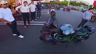H2R Crashing a Ducati Meet