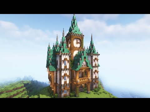 Minecraft | How to build a Fantasy Mansion (Clock Tower Mansion) | Tutorial