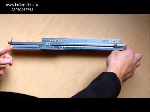 Push to open drawer runners from Hettich