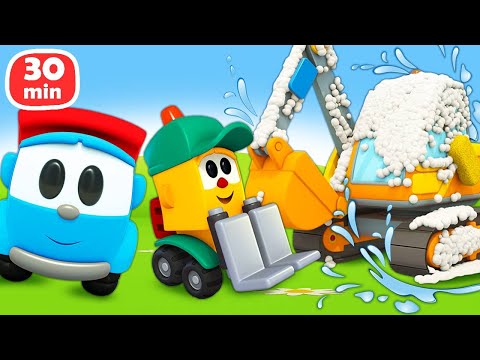 Leo der Lastwagen Cartoons für Kinder - Neue Fahrzeuge - 30 Min Kompilation