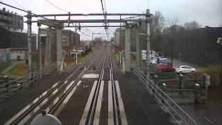 preview picture of video '[cabinerit] A train driver's view: Hoorn - Amsterdam CS, 09-Feb-2014'