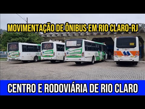 ✅️[ Centro e Rodoviária de Rio Claro ] Movimentação de Ônibus em Rio Claro-RJ
