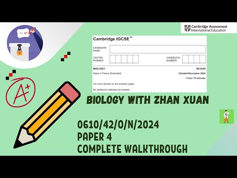 IGCSE Biology (0610) - 0610/42/O/N/24 | Oct/Nov 2024 Paper 42 (Extended)