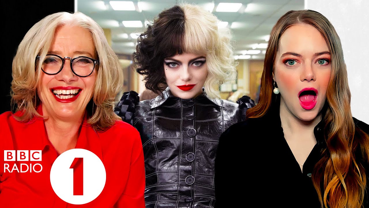 “Maybe I am British!?” Cruella’s Emma Stone and Emma Thompson on accents, selfies and *that* laugh.