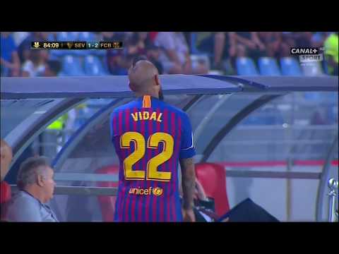 Arturo Vidal Debut vs Sevilla 12 08 2018 Super Cup HD