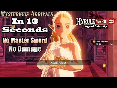 Hyrule Warriors: AoC - Mysterious Arrivals in 13 Seconds - NO Master Sword/NO Damage (Bow Zelda)