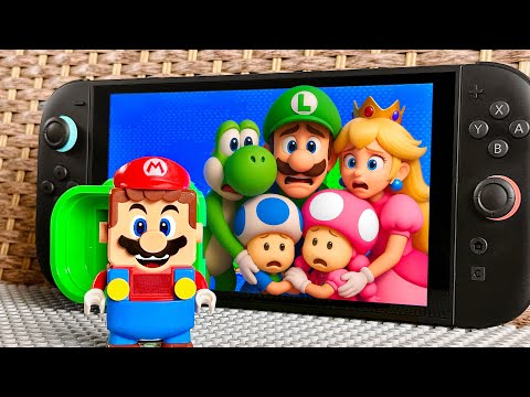 Lego Mario enters the Nintendo Switch 2 to save them ALL! #legomario