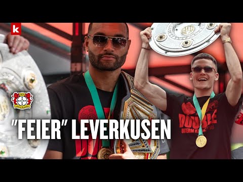 Flo Wirtz mit dem WWE-Gürtel! So feiert Leverkusen das Double