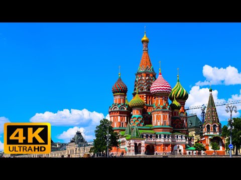 4k Ultra HD Video Relaxing Music, Beautiful Moscow, Beautiful Relax Piano Music For Stress Relief