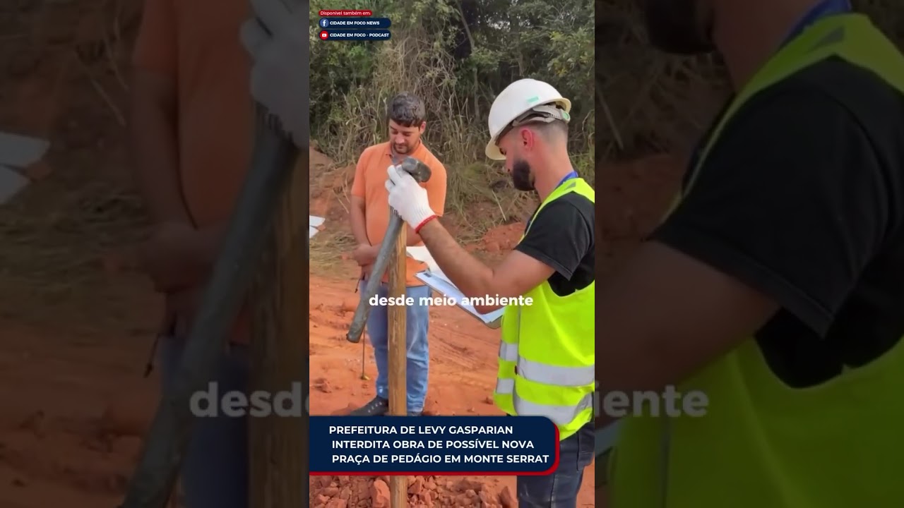 Prefeitura de Levy Gasparian interdita obra de nova praça de pedágio em Monte Serrat