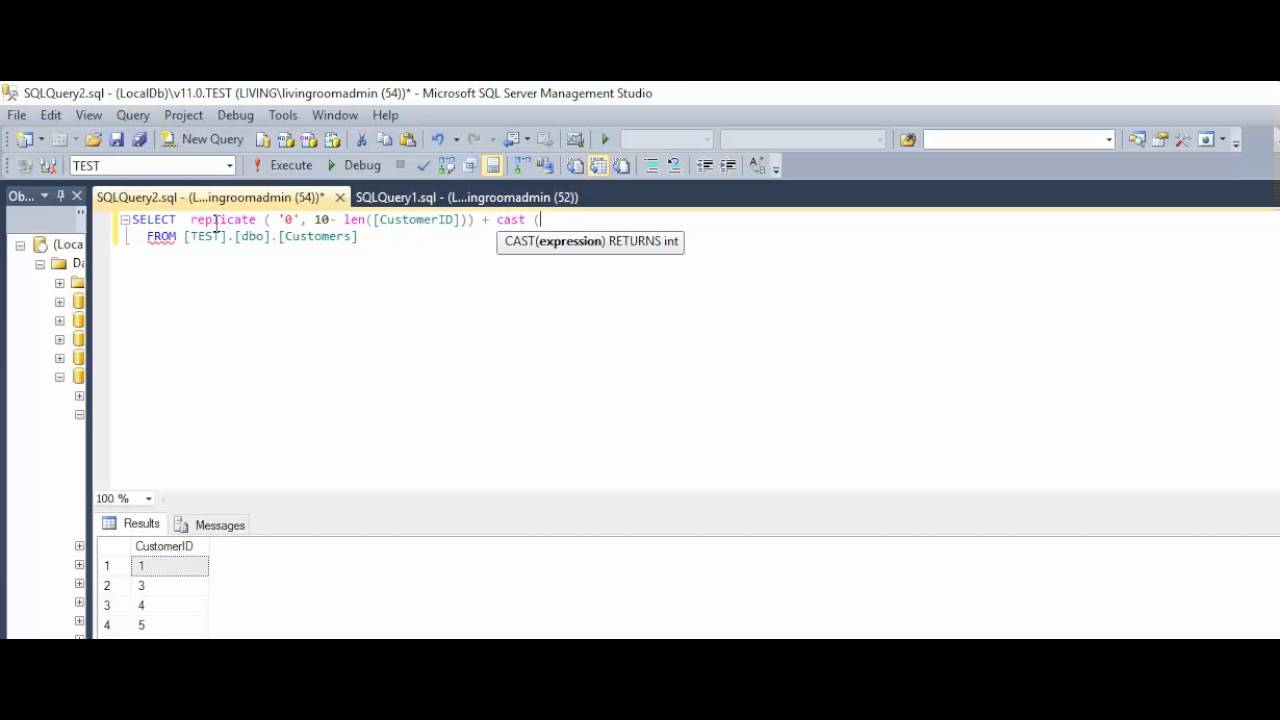 MSSQL - Add leading zeros to the integer