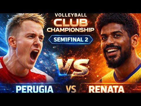 Volleyball Club Championship Semifinal 2 | PERUGIA vs RENATA | Epic Clash 🔥