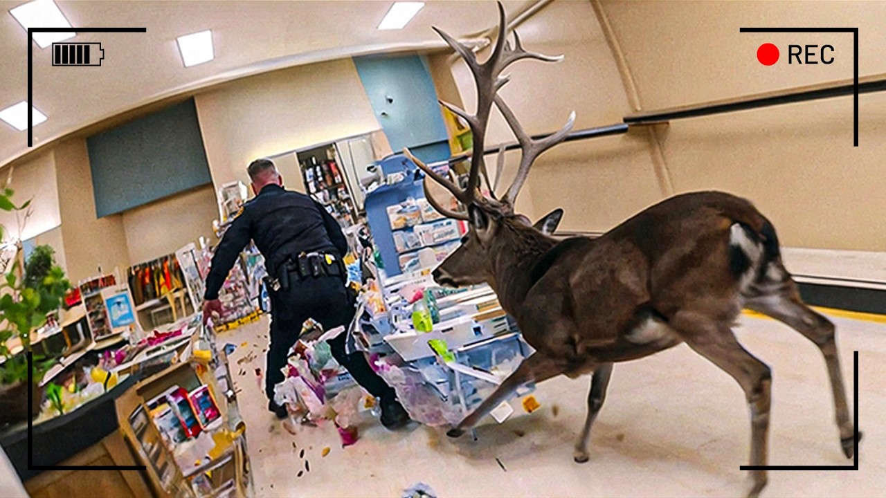 معارك شرسة بين الحيوانات والشرطة مباشرة... لا يمكن تصديقها لو لم تكن كاميرات ا