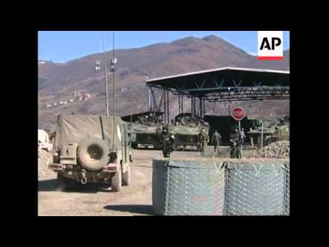 WRAP  KFOR troops seal northern border; Mitrovica protest, Gracanica