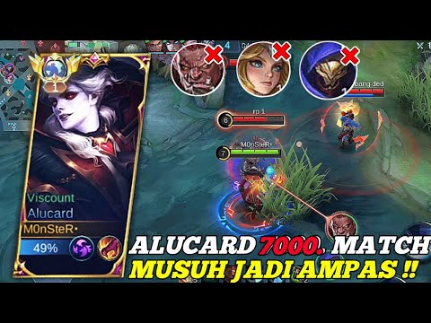 SOLO RANK ALUCARD 7000 MATCH!! PAKE BUILD TERSAKIT 2023 AUTO MUSUH JADI AMPAS | MLBB