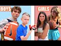 Boys vs  Girls Trick Shot Battle