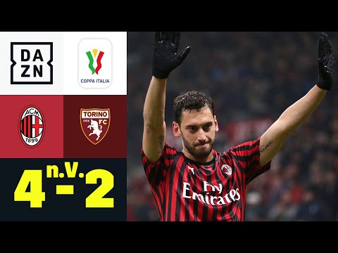 Doppelter Calhanoglu! Milan siegt bei Kobe-Abschied: Milan - FC Turin 4:2 n.V. | Coppa Italia | DAZN