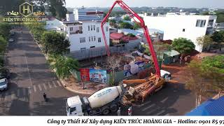 CÔNG ĐOẠN ĐỔ BÊ TÔNG MÓNG PHÒNG KHÁM MINH TÂM - TOÀN CẢNH TỪ TRÊN CAO