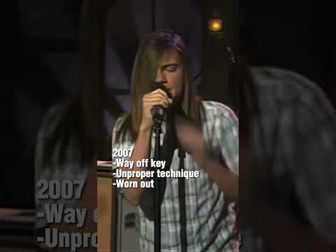 Ronnie Winter’s before and after! 👀 #redjumpsuitapparatus #facedown #vocalsonly #ronnie #winter