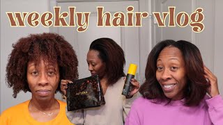 Weekly Hair Vlog| CANCEL SILK PRESS SEASON, curly to straight and back to curly again, NEW PATTERN!